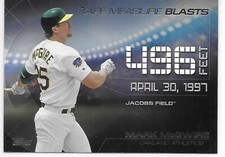 2015 Topps Update Baseball Tape Measure Blasts Mark McGwire Athletics