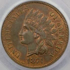 1874 1c Indian Head Cent - PCGS MS 65 RB CAC