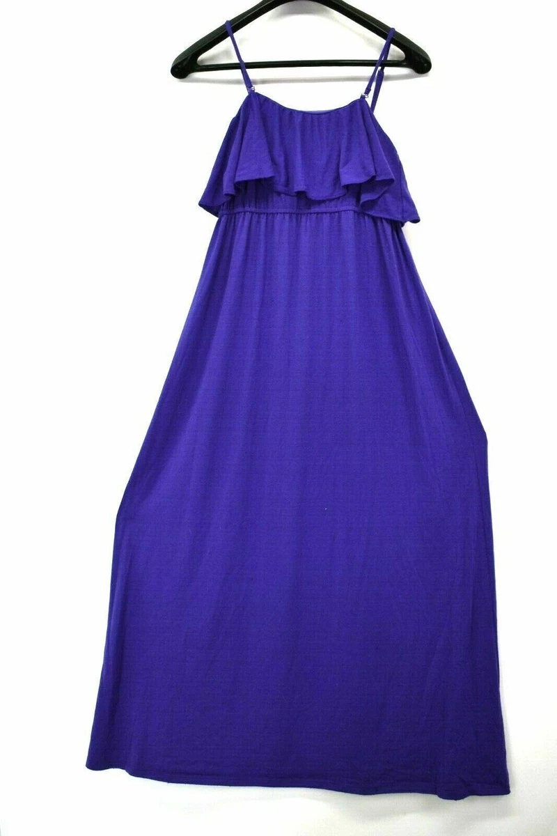 Cato Women s Large Purple Spaghetti Strap Removable Strapless