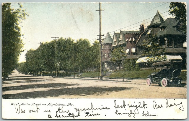 NORRISTOWN PA WEST MAIN STREET UNDIVIDED 1906 ANTIQUE POSTCARD | eBay