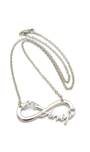 New BTS Army Fan Infinity Pendant & 18" Link Chain Fashion Necklace - XC532R
