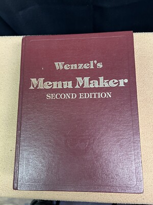 Wenzel's Menu Maker Second Edition 1979 CBI Publishing