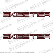Fits Skeeter Boat Logo Decal - Silver Letters...