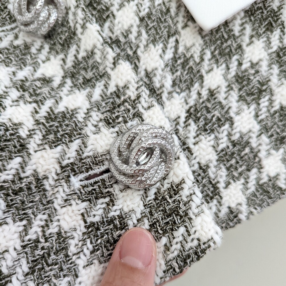 お値下げsheller angora check tweed jacket sheller シェリエ angora check tweed jacket