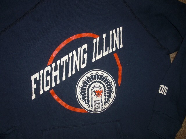 Vintage 80s ILLINOIS Fighting Illini CHAMPION Hoodie