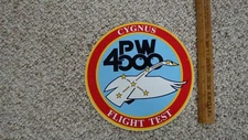 U S AIRFORCE USAF  F-14 TOM CAT CYGNUS FLIGHT TEST   PW 4000 STICKER  BX PC 60