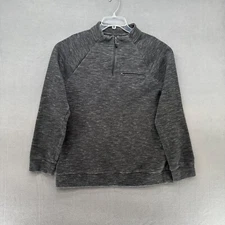 Marc Anthony Sweater Mens Large Gray Sweatshirt Pullover Slim Fit 1/4 Zip