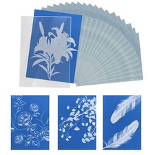 32 Sheets A6 Sun Print Paper Kit 5.83x4.13in Cyanotype Paper with Acrylic Pan...