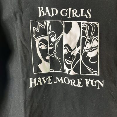 Next Level Disney Villains Bad Girls Have More Fun Black Tee shirt