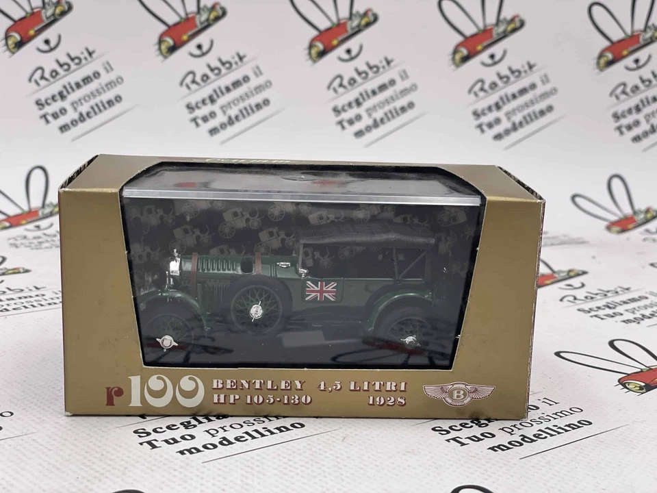 1/43 " BENTLEY 4,5 LITRI HP 105-130 1928 " R 100 BRUMM - Immagine 2 di 2