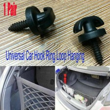 2Pcs Car Rear Trunk Envelope Cargo Net Tie Down Hook Clips Interior Accessories