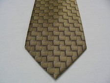CLAIBORNE - GEOMETRIC PATTERNED - HAND MADE - 100 SILK NECK TIE