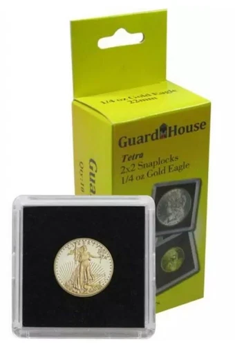 10 Guardhouse Tetra 2x2 Coin Snaplock Holder 1/4 oz. $10 American Gold Eagle
