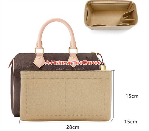 Felt Organizer Insert Liner Shaper Inner Bag For LV Speedy 30 S100 - Picture 6 of 7