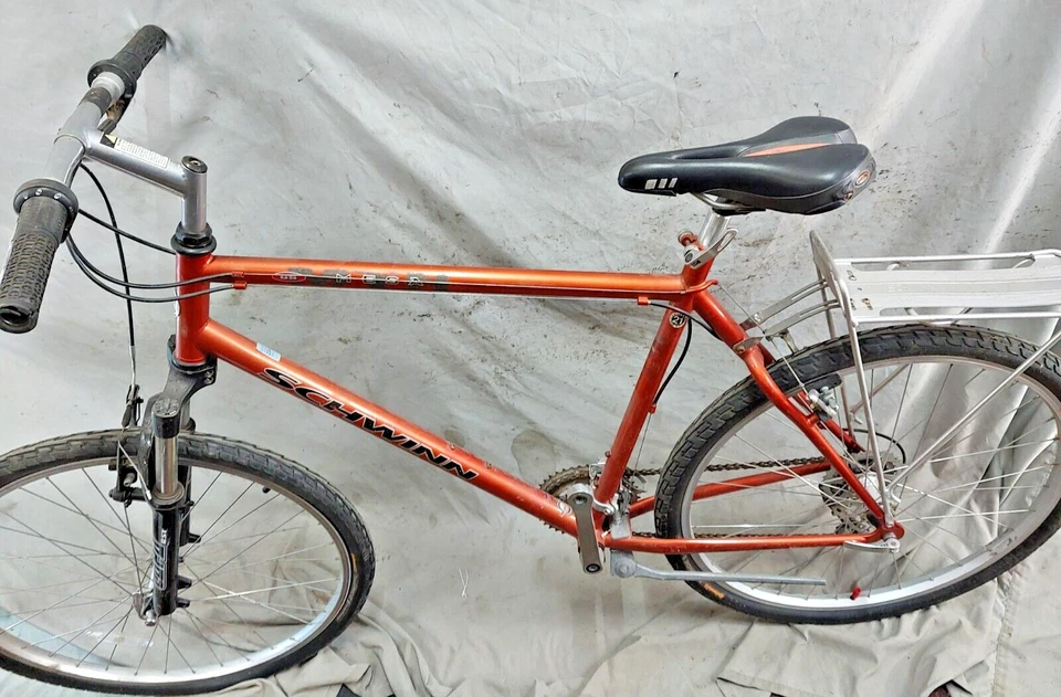 1990 Schwinn Mesa Runner MTB 自行车 21 英寸 X 大号硬尾橙色钢制美国托运人! — 第 2/4 张图片