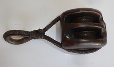 Antique Ships Double Pulley Block Nautical Decor