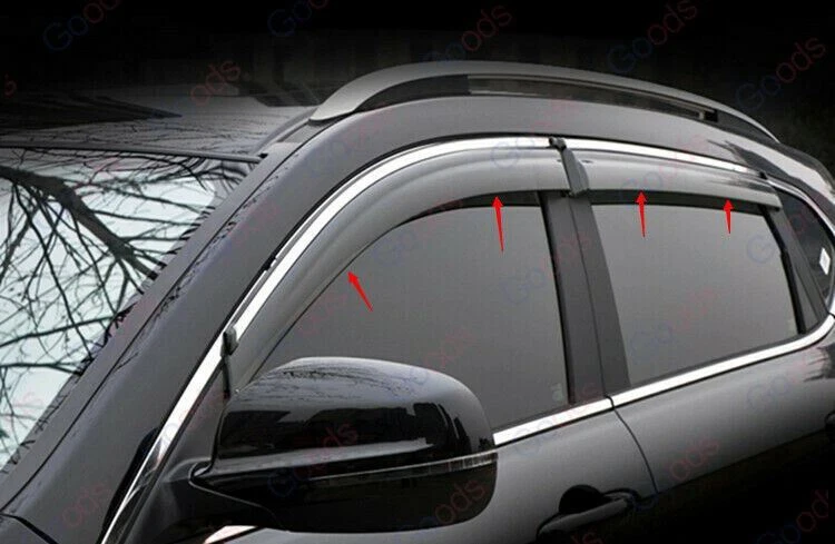 Deflectores de lluvia para visera de ventana cromada para Infiniti G25 G35 G37 Q40 2007-2015 Foto 2 de 4