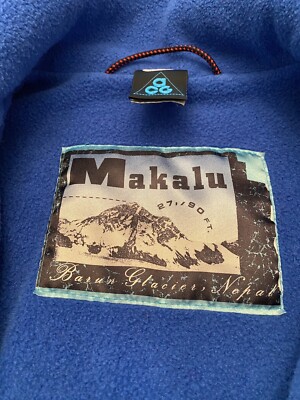 Vintage Nike ACG Makalu Full Zip Fleece Jacket Made In USA