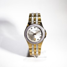 Mens 98B174 Gold Swarovski-Crystals Gold-Dial 42mm Bulova