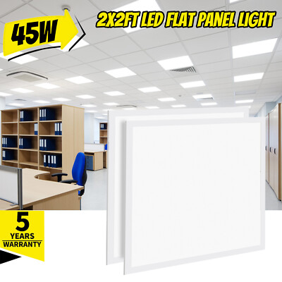 LED Flat Panel Troffer 2x2 FT 45W, Edge-Lit Drop Ceiling Light, Ultra-Thin,5000K