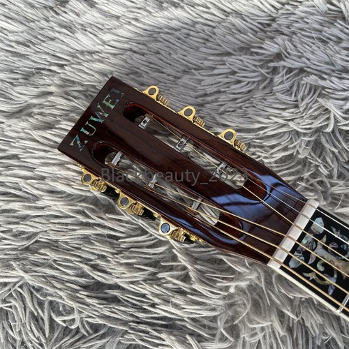 00045 Acoustic Guitar Solid Spruce Top Real Abalone Inlay Mahogany Neck 6 String - Picture 4 of 7