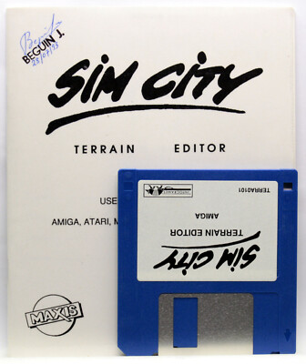 SIM CITY TERRAIN EDITOR INFOGRAMES COMMODORE AMIGA GAME USED ITALIAN FR1 80913