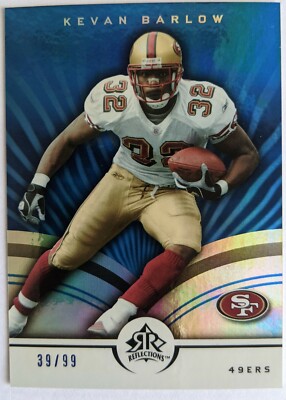 2005 Reflections Blue San Francisco 49ers Football Card #83 Kevan Barlow 39 /99