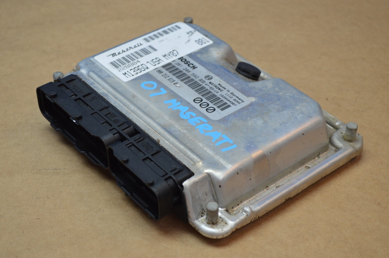 2007 M139 MASERATI QUATTROPORTE ENGINE CONTROL MODULE UNIT ECU 228804