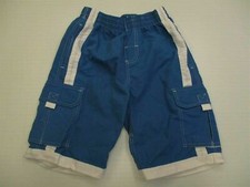SURF AVE Boys Youth Swimwear Size S Striped Bright Blue Board Shorts
