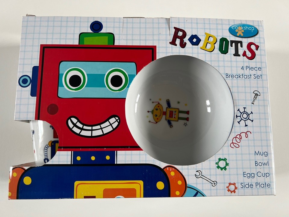 Dunelm Mill Robots Childrens Cutlery Set Brand New eBay
