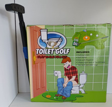 Toilet Golf Game Play While You Sit Prank Funny Gag Gift NOB