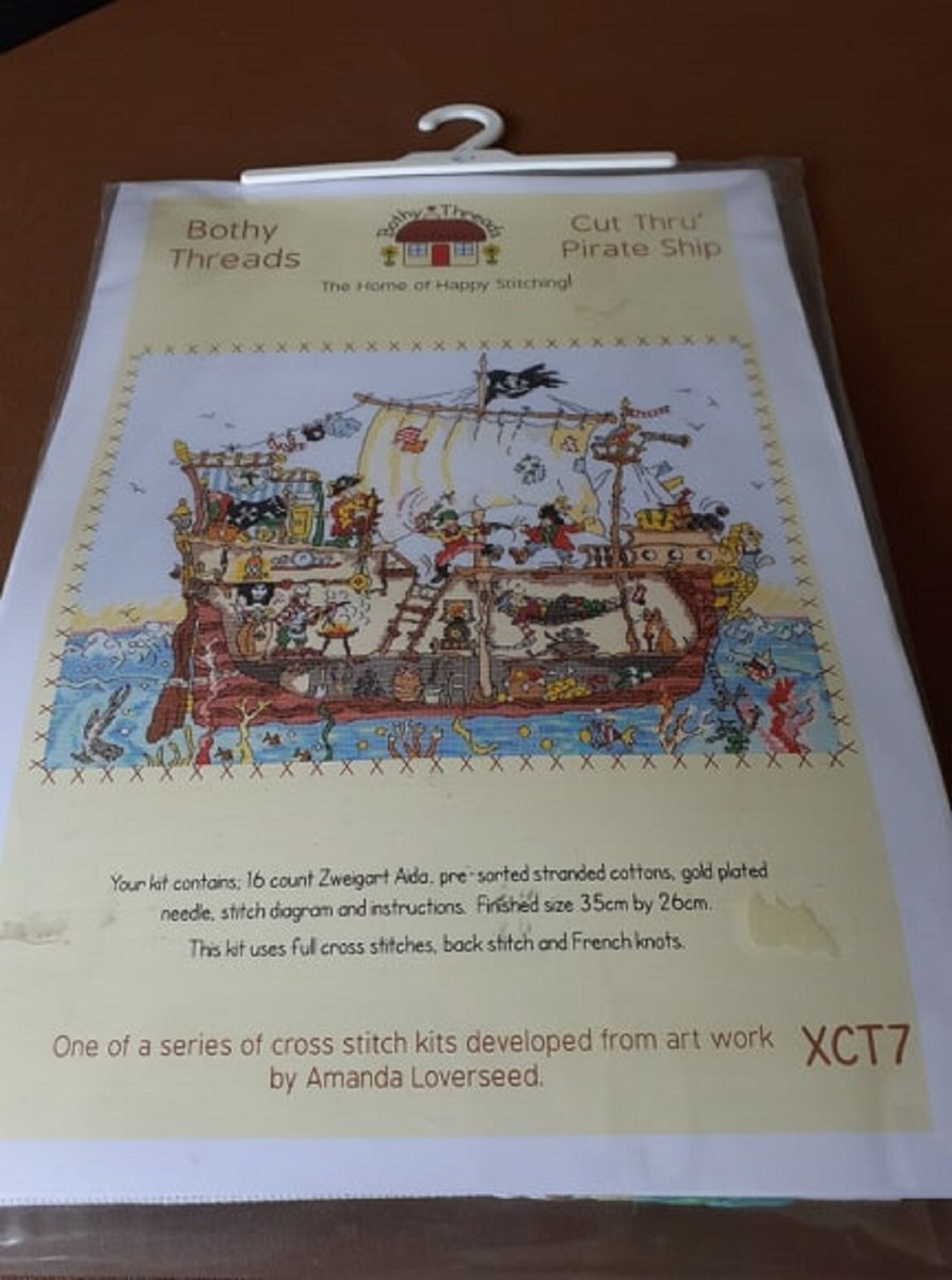 Bothy Threads Pirate Ship Cross Stitch Kit - Cut Thru Series Complete Set