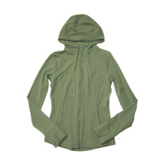 NWT Lululemon Hooded Define Jacket Nulu in Green Twill Stretch Full Zip 6