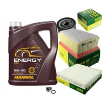 Inspektionspaket 5L Mannol Energy 5W-30 FüR Renault Laguna II Grandtour 2.0 16V