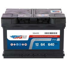 Autobatterie 64Ah BIG Premium 56420 12V 640A/EN Starterbatterie PKW KFZ