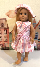 18 Inch Doll Clothes - Handmade Dress  Hat to Fit American Girl type Dolls