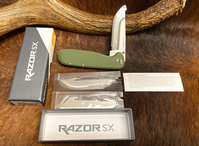 Razor SX330A Moss Green Knife w/Replaceable Blades by Outdoor Edge