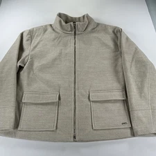 Mayoral Belles & Beaus Girls Top Coat Lined Mock Collar Beige Size 18