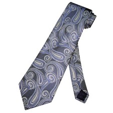 NeckTie BLUE Paisley Design Pattern Mens Neck Tie