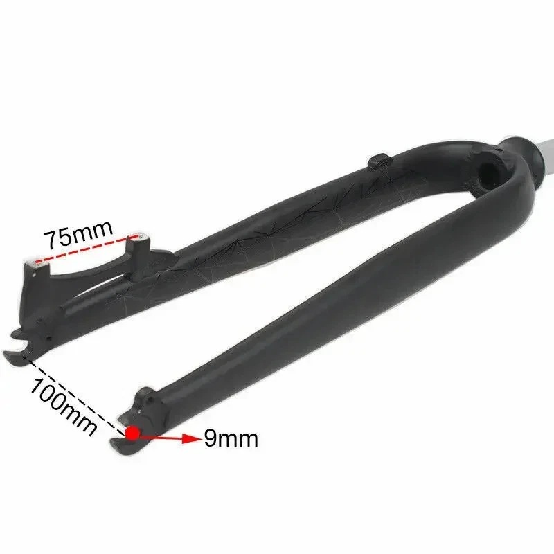 26 27.5 29er MTB Bicycle Front Fork Aluminum Alloy Rigid Fork 9*100mm Fork - Image 4 of 4