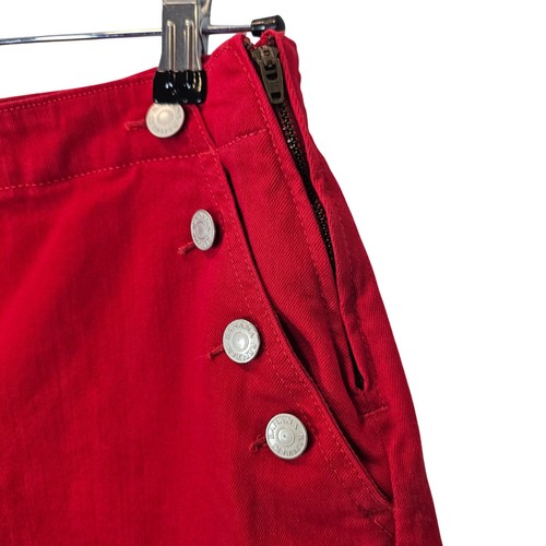 Banana Republic Red Pinup Retro High Waisted Nautical Sailor Shorts Size 30/10 - Picture 4 of 7