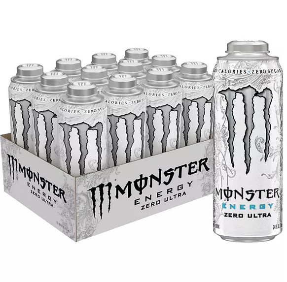 Monster Energy Zero Ultra Mega Can 24 fl oz 12 Pack Sealed Fresh