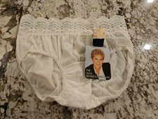 True Vintage Olga 913 Secret Scoop Halfpant Nylon Silky Hipster White Panty 5