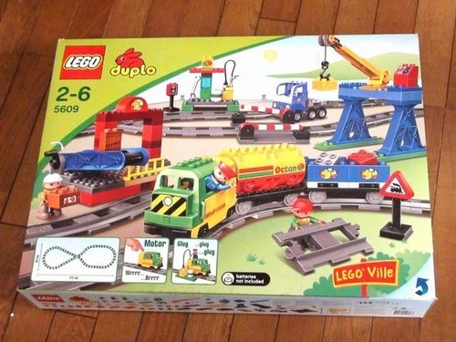 LEGO DUPLO 9656 Early Simple Machines Set & 5609 Deluxe Train Set Lot Used