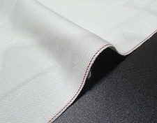 12 oz white denim fabric with red selvage by the yard, Japanese denim