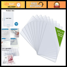 8.5" x 11" Clear Hard Plastic Sheet Protectors - Waterproof Document Holders 14