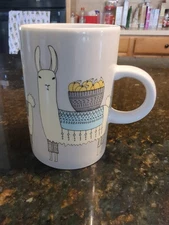 Danica Studio Llama Alpaca With Basket Coffee Tea Cup Mug 16oz