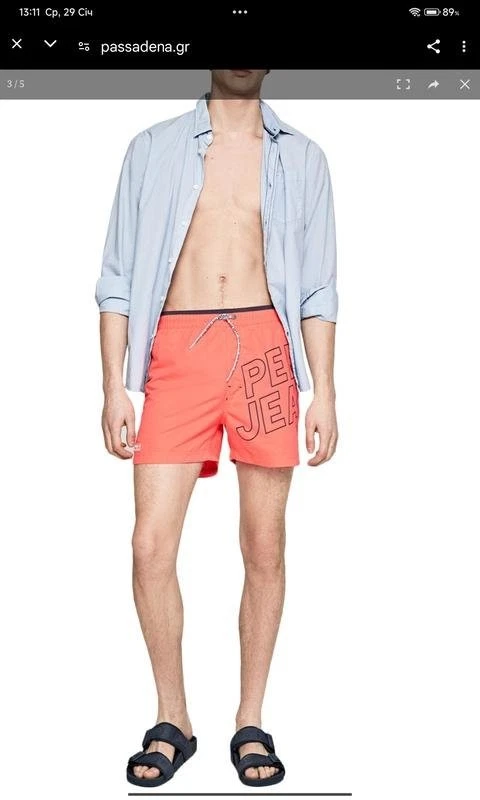 Men Pepe Jeans Shorts Coral Polyester 34 / L / 50 - Image 2 of 4
