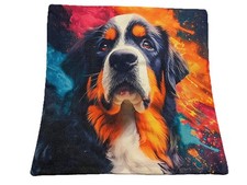 Bernese Mountain Dog Colorful Double Throw Pillow Cover Holiday Home Decor