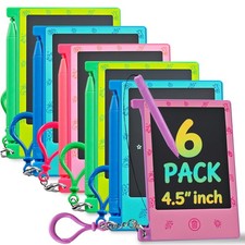 4.5-Inch LCD Writing Tablets 6-Pack Party Favor Drawing Boards for Kids